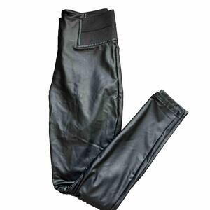 Simply Vera Wang High-Rise Faux Leather Leggings S